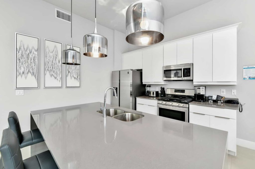 Large kitchen island with sink: 4 Bedroom Condo