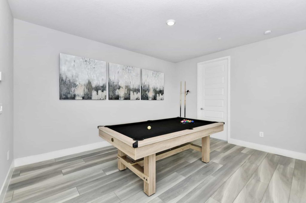 Pool table on upper loft, available in some 4 Bedroom Condos