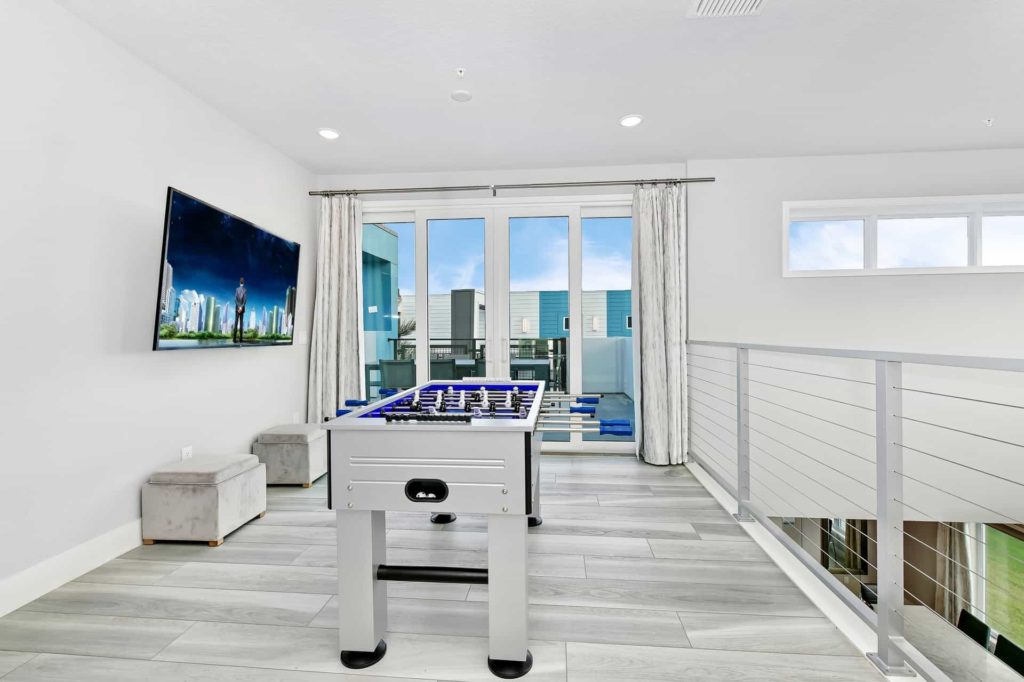 Foosball table, available in some 5 Bedroom Condo units, in the upper-level loft