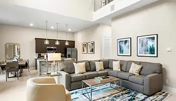 Condo with 2 stories and a spacious living and dining area